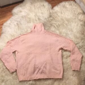 Vintage women’s cashmere turtleneck cable sweater